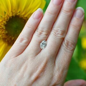 Loose 1.44 CT Lab Grown Oval Diamond with IGI Report